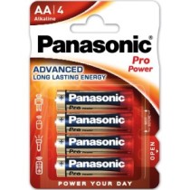 Batteria Stilo Alcalina AA blister 4 pz Panasonic Pro Power